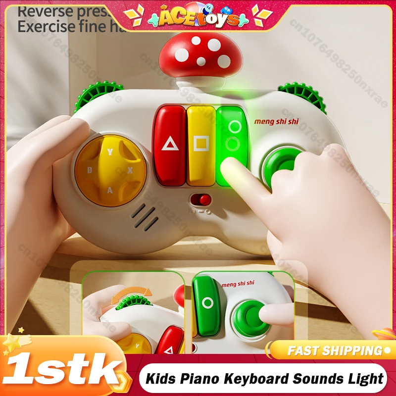 Kinder Klavier Tastatur Spiel mit Geräuschen Licht Multifunktionale Pilz Musik Baby Instrument Frühen Lernspielzeug für Kinder Geschenke