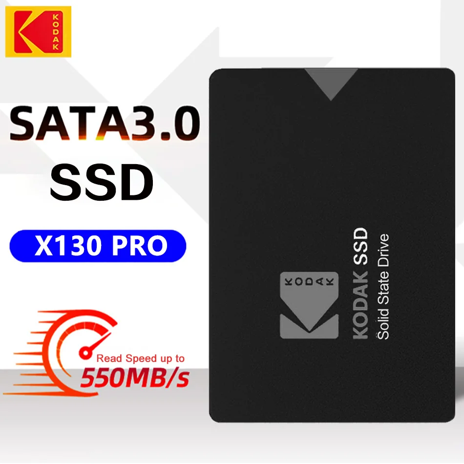 Kodak X130 PRO SSD Hard Disk Drive 128GB 256GB 512GB 1TB Hdd 2.5'' SATA3.0 Disk 6Gbs Internal Hard Drive for Laptop Desktop PC