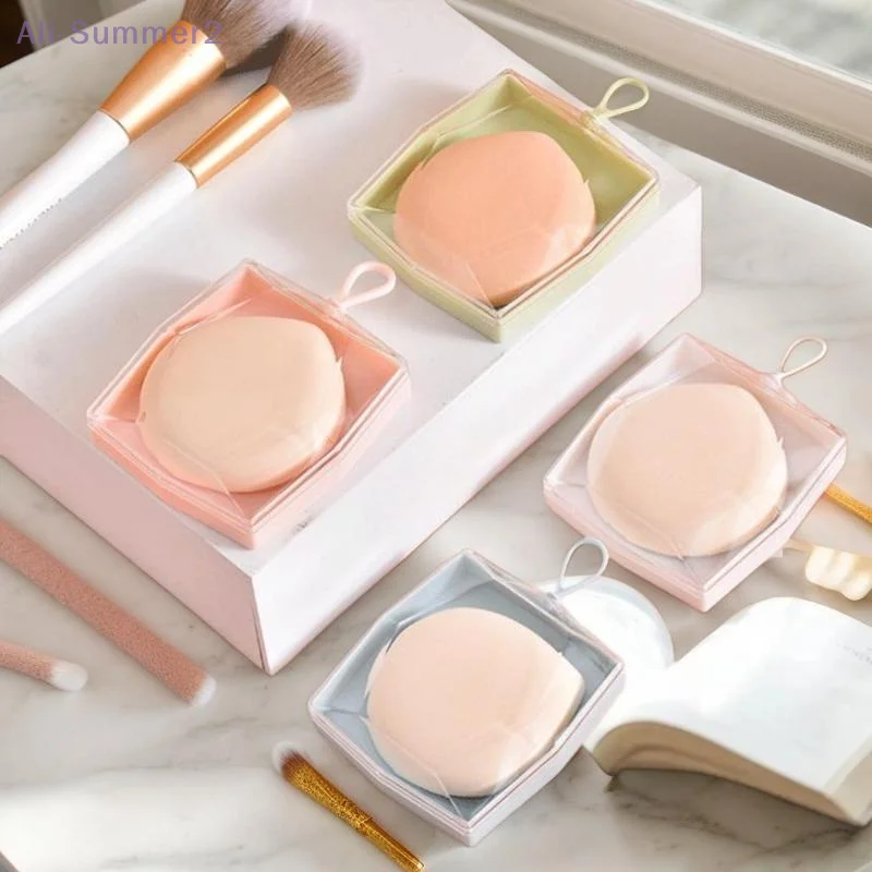 {MX} Scatola portaoggetti in plastica per soffio per trucco da 1/5 pezzi con coperchio trasparente Contenitore per spugna in polvere appendibile Borse cosmetiche portatili