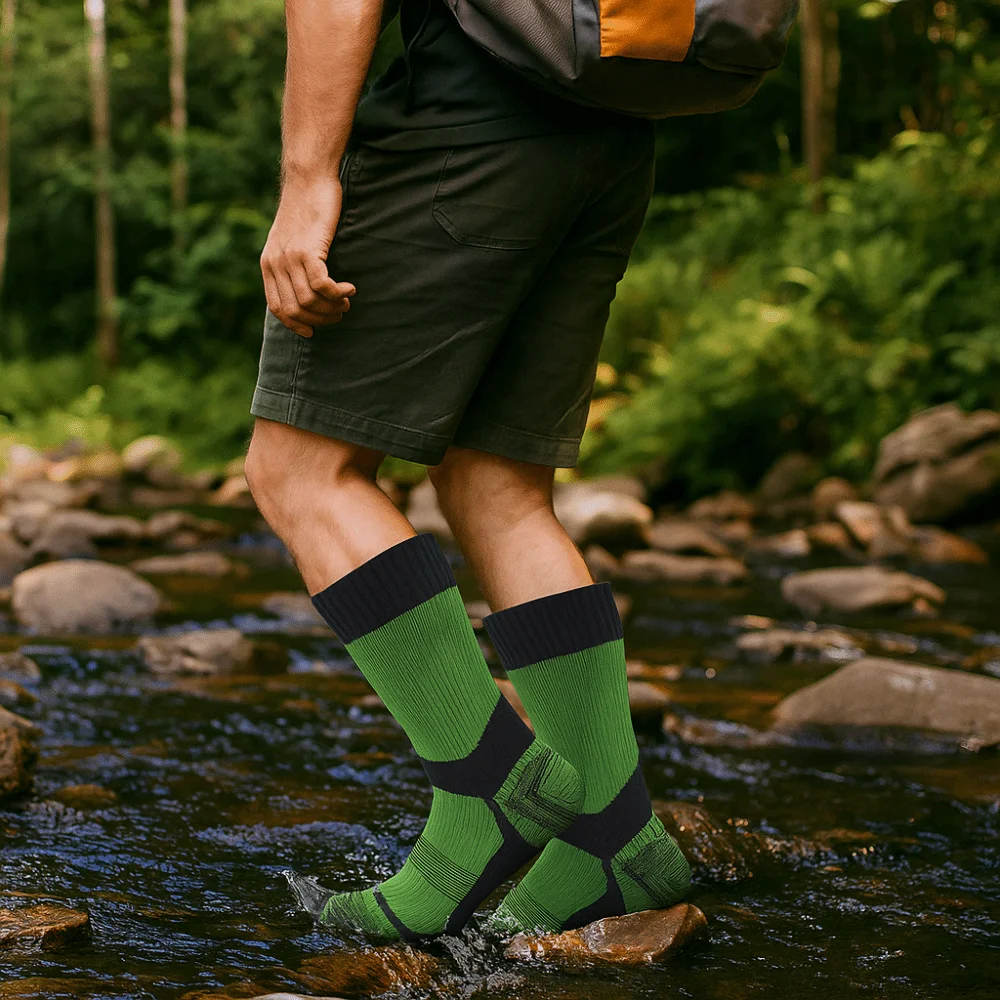 الجوارب الدافئة سميكة الرجال الجوارب المقاومة للماء مريحة الرطوبة فتل الخوض جورب مكافحة ارتداء تنفس الجوارب في الهواء الطلق التزلج #3