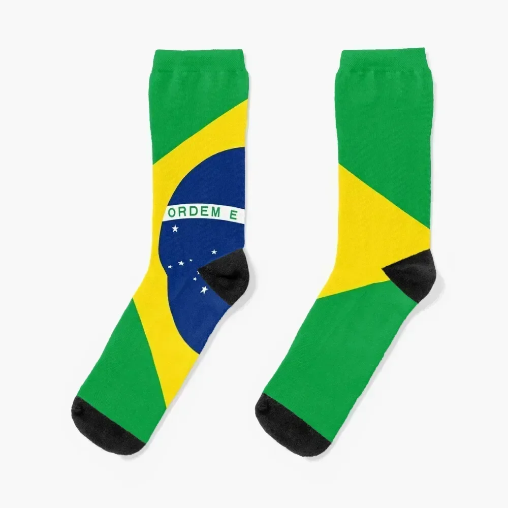 

Flag of Brazil Socks Running gym warm winter Woman Socks Men's