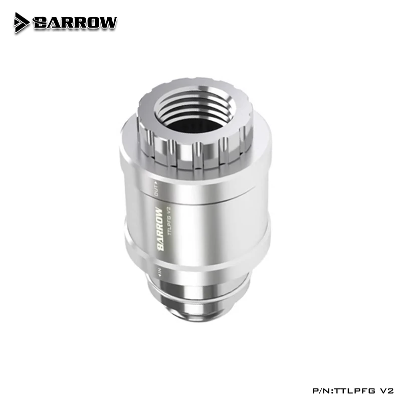 Barrow Mini Water Stop Valve G1/4 Thread M-F Flat Hand Push Type Metal Switch Cooling System Fitting TTLPFG V2