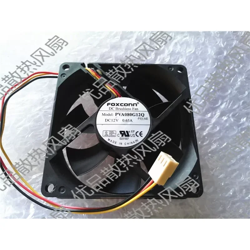 for Foxconn PVA080G12Q 12V 0.65A 8cm 3-Wire High Airflow CPU Cooling Fan