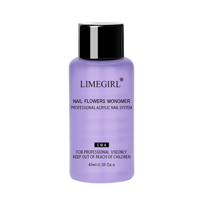 LIMEGIRL Nagel Acryl Vloeibare Monomeer Kristal 40ml/75ml/120ml/240ml voor Nagelkunst Acrylpoeder Verlenging Professionele Manicure