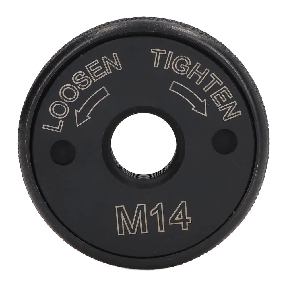 Precise M14 Thread Angle Grinder Flange Nut Black Quick Change Self Locking Flange Nut Quick Release Flange Nut Replacement Part