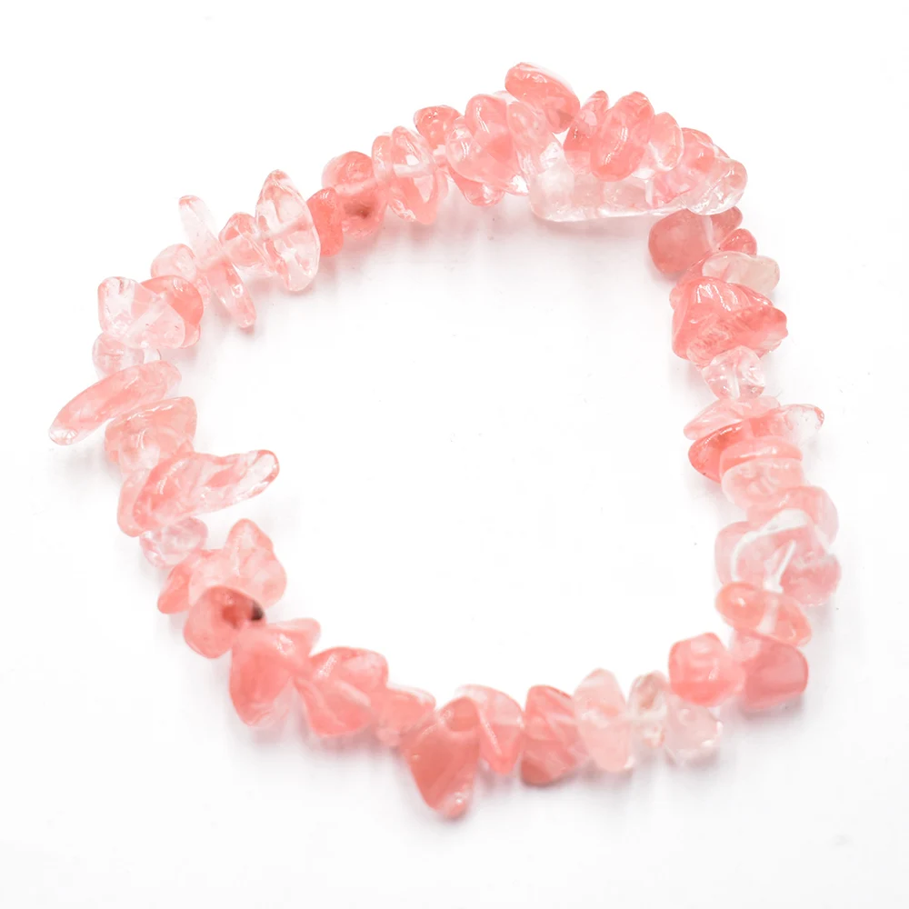 Großhandel 12 Stück/Set Naturstein-Chips Achat-Armband Amethyst-Kristall-Granulat Stretch-Armbänder Reiki-Heilgeschenke 19cm – Detail 15