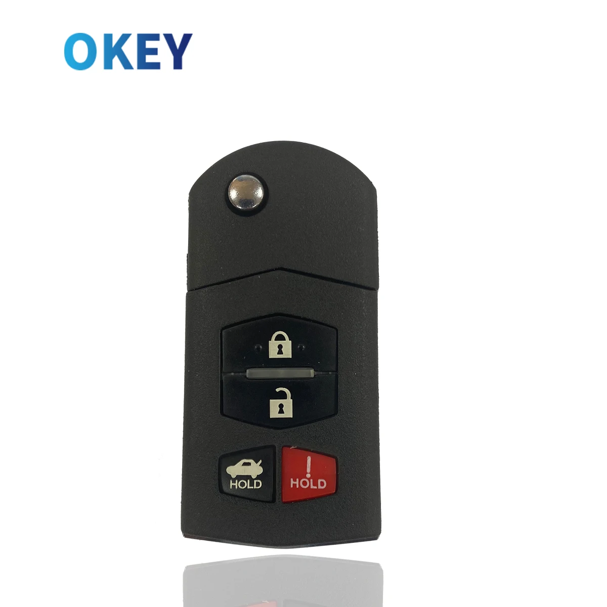 Okey-Clé de voiture télécommandée, 3/4 boutons, FCC: BGBX1T4, 78SKE125-01, Mazda 2 3 5 6 M6 MX5 CX5 CX7 CX9 jas8 ID83, puce 315 Z successif