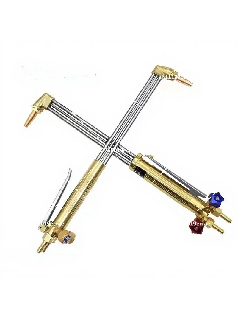 3-Tube Stainless Steel Anti-Backfire Isobaric Cutting Torch Gun Type 200 with Handle for Precision Metal Work