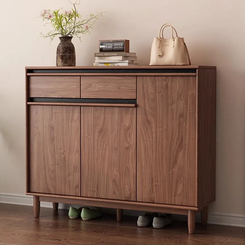 

Wooden Vertical Shoe Cabinet Organizer Mobile Display Living Room Designer Luxury Shoe Shelf Storage Gabinete Entrance Furniture
