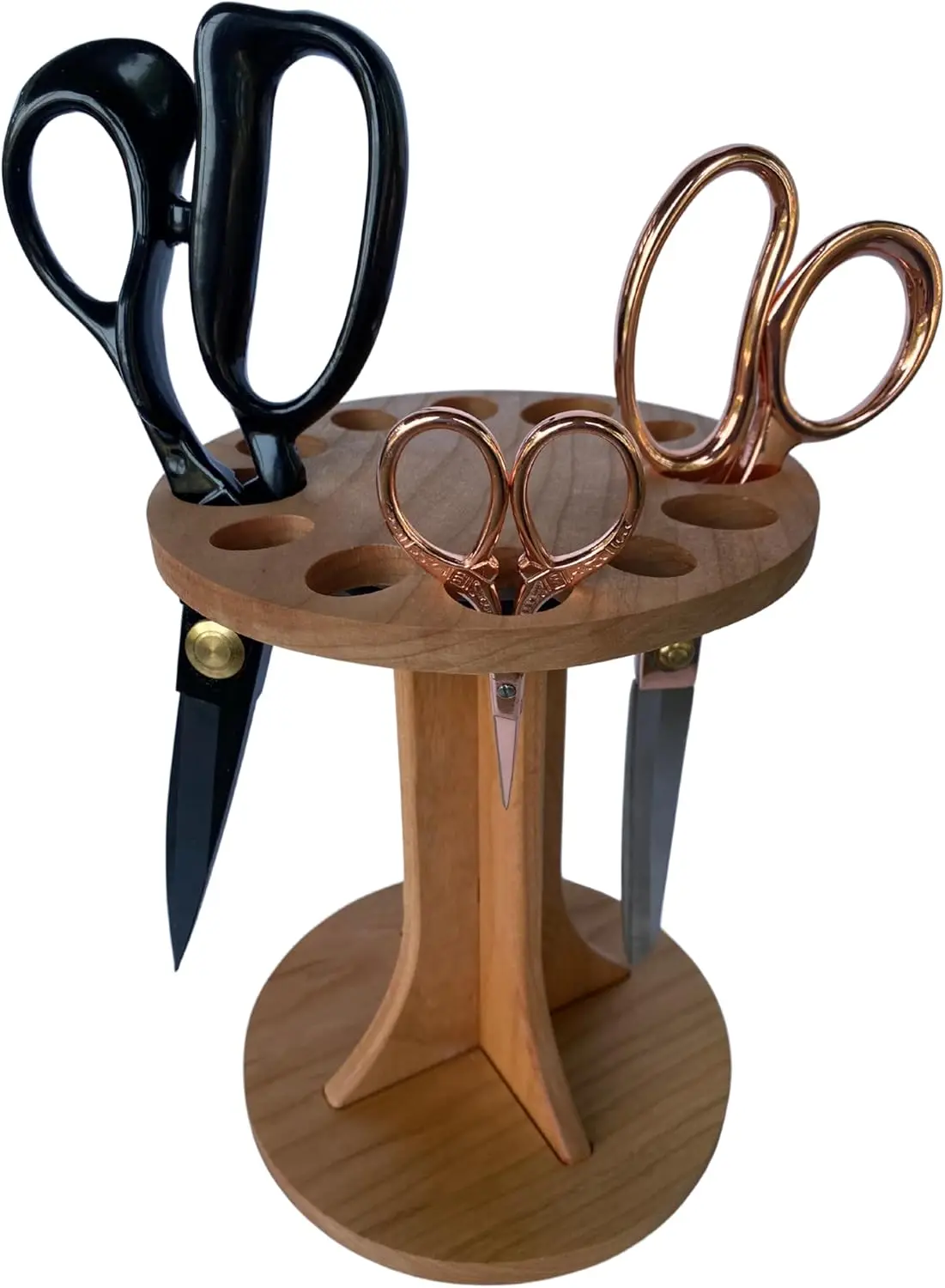 

Вращающаяся подставка для ножниц на 12 слотов для швейных, квилтинговых и рукодельных мастерских - плавно вращающаяся стойка для ножниц