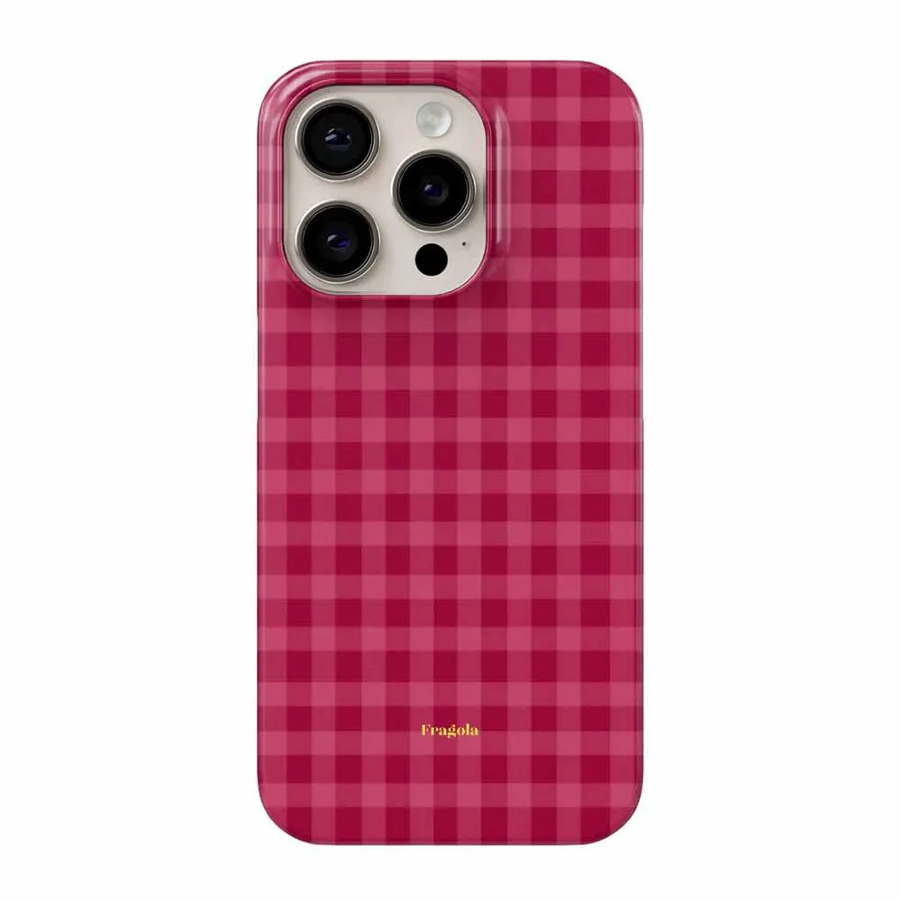 Coque de téléphone rétro coréenne à carreaux mignonne pour iPhone 17 16 15 14 13 12 11 Air Pro Max X XS XR XSMax 7 8 Plus, coque rigide en PC avec film brillant