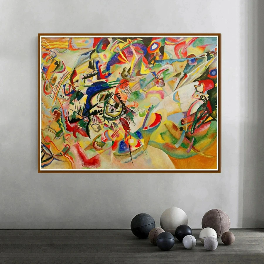 Abstract Fantasy Illustration By Wassily Kandinsky 5D DIY Drills Diamond Painting  Embroidery Cross Stitch Kit Mosaic Home Decor