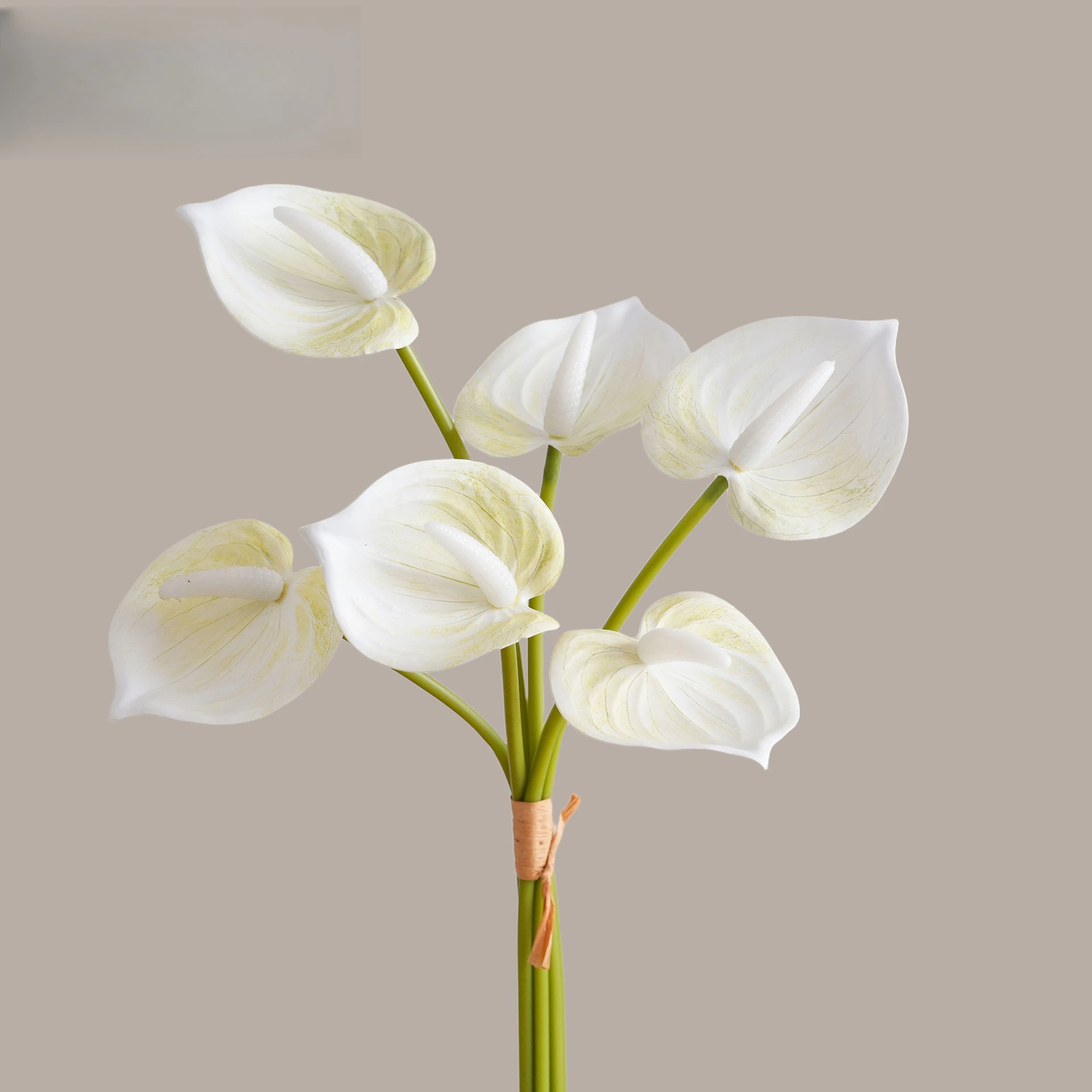 30Pcs Artificial Latex Anthurium Flowers Bridal Bouquet Accessories Wedding Decor Fake Palm Flowers Party Home Room Decoration