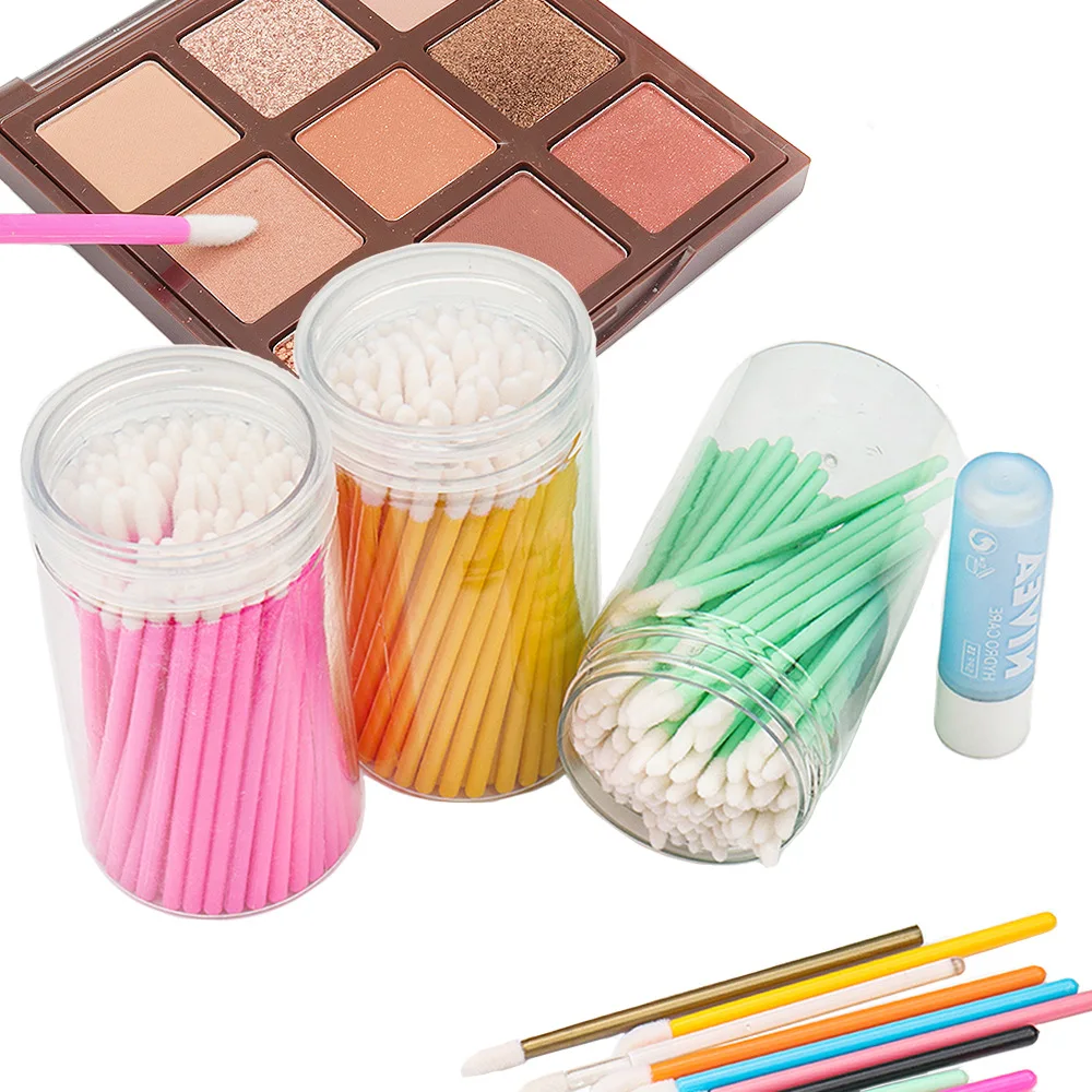 100 Pcs Disposable Lip Brush Lipstick Makeup Brushes Mascara Wands Applicator Cosmetics Clean Supplies Women Beauty Tool