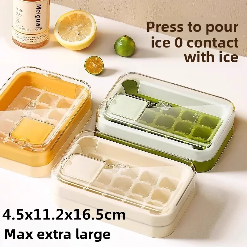 4/2/1 قطعة قالب مكعبات الثلج سريع التجميد سريع الصحافة قابلة لإعادة الاستخدام سيليكون علبة ثلج لمشروبات الكوكتيل المنزل المطبخ بار الاستخدام الصيفي #2