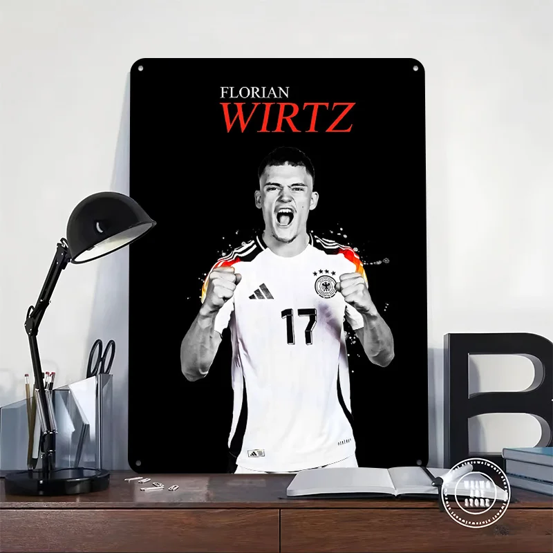 Florian Wirtz Personalized 3D Textured Metal Poster Wall Art Tinplate Sign for Vintage Decor Living Room Decoration Wand Deko
