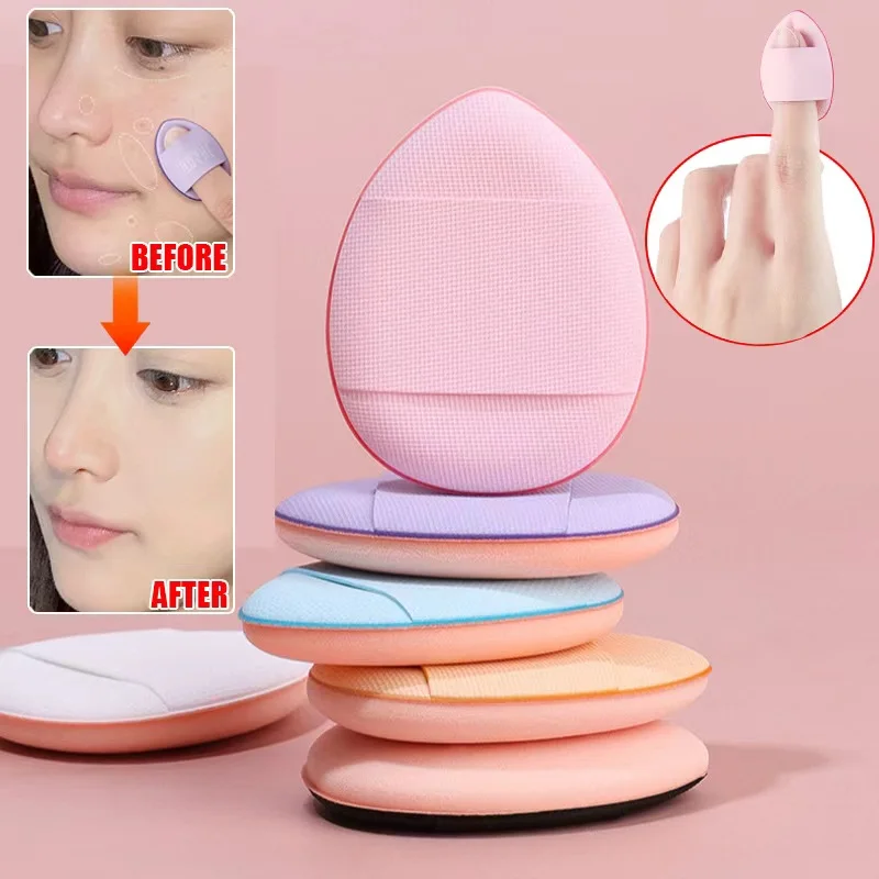3/6Pcs Mini Finger Puff Air Cushion Powder Sponge for Foundation Concealer BB Cream Makeup Tools Wholesale Set