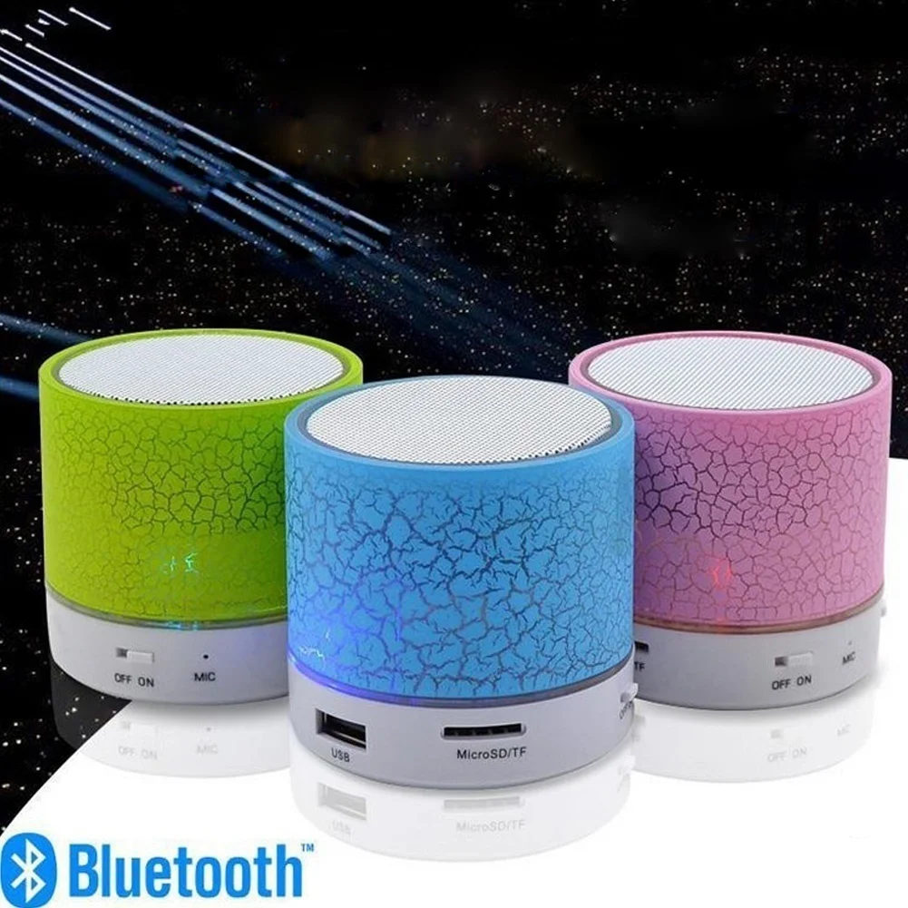 Mini haut-parleurs sans fil, USB, FM, micro, Bluetooth, musique, pour téléphone Portable, tablettes, appareils Bluetooth, LED, avec TF