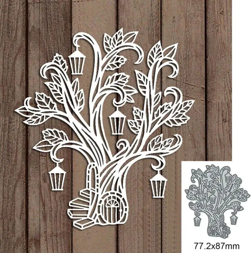 

Tree Metal Cutting Dies Stencil Scrapbooking Paper Card Mold Embossing Craft Decoration Template 1pcs