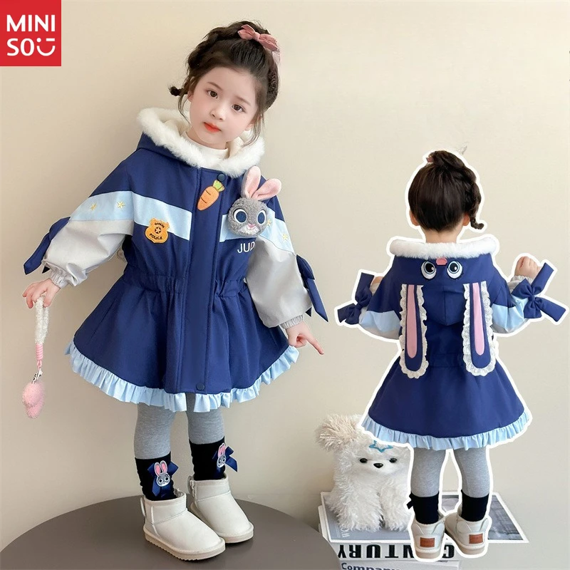 

Disney Judy Hops Longline Parka for Girls, Bunny Police Officer Winter Coat with Plush Lining, 2025