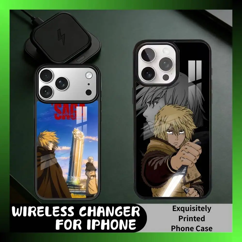 

T-Thorfinn Anime VS-Vinland Phone Case For iPhone17,16,15,14,13 Plus,Pro Max Magnetic For Magsafe Wireless Charging