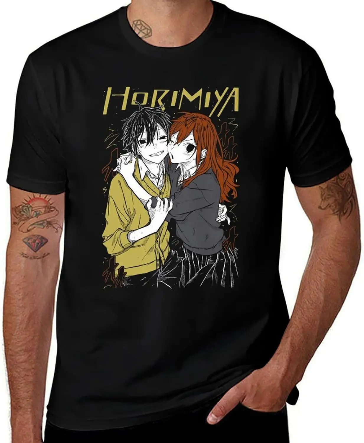 Anime HoriMiya T Shirt Mens Summer Print O-Neck Tee Classic Short Sleeve T-Shirts