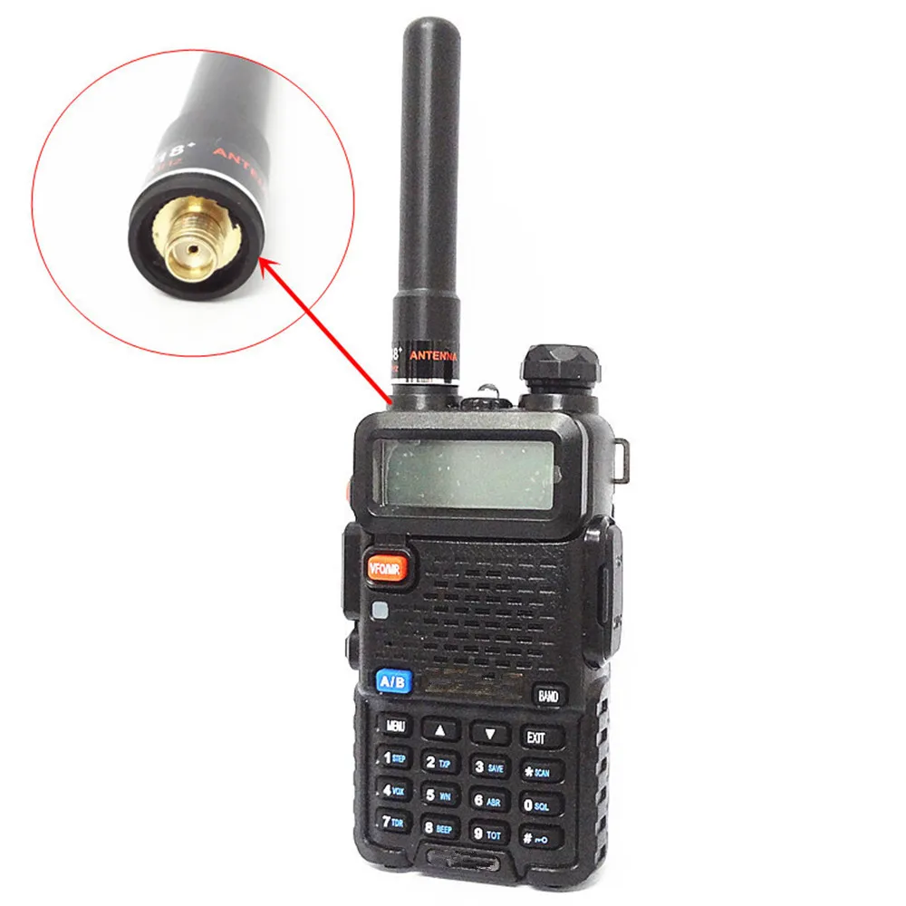 Imagem -03 - Alto Ganho Hh-s518 Mais uv 145 435mhz Antena de Banda Dupla Sma-f Antena de Mão Curta para Baofeng Uv5r Rádio em Dois Sentidos Retevis Sma-fêmea