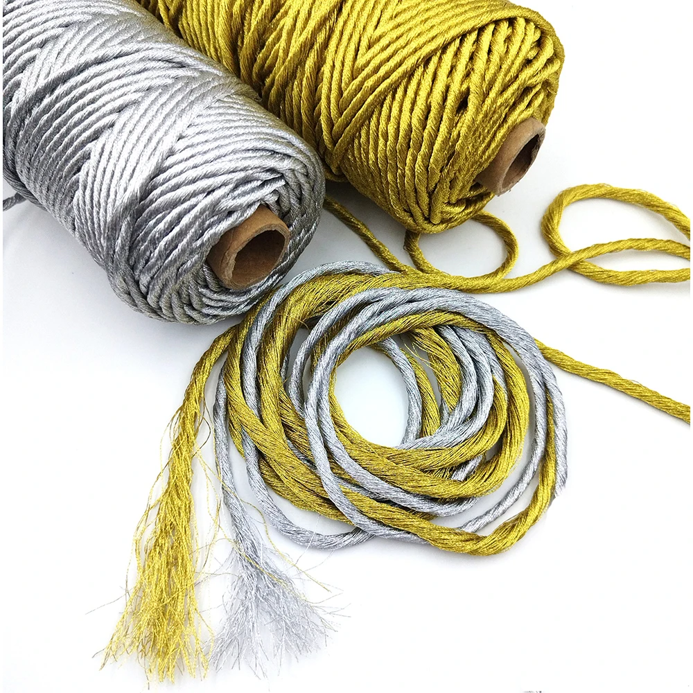 

1M/roll 3MM Shiny Metal Braided Thread Gold Twisted Thread Gold And Silver Thread DIY Jewelry Thread Craft String Bracelet Makin