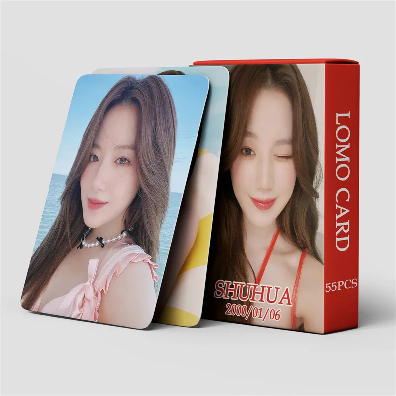 55 шт./набор KPOP (G) фотокарточки, альбомы Ye Shuhua Heat I Want That Shuhua Gidle LOMO Cards YUQI MIYEON MINNIE, фотокарточки