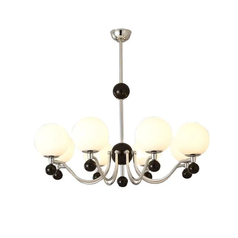 French Retro Middle Bauhaus Living Room Ceiling Chandelier Magic Bean Lampshade Bedroom Simple Dining Room LED Lighting Fixture