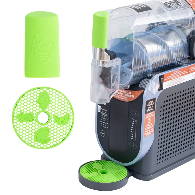 AT28-Handle Cover & Drip Tray Insert For Ninja Slushi Machine FS301/FS300 - Decorate Your Slushie Device-Anti-Slip Design