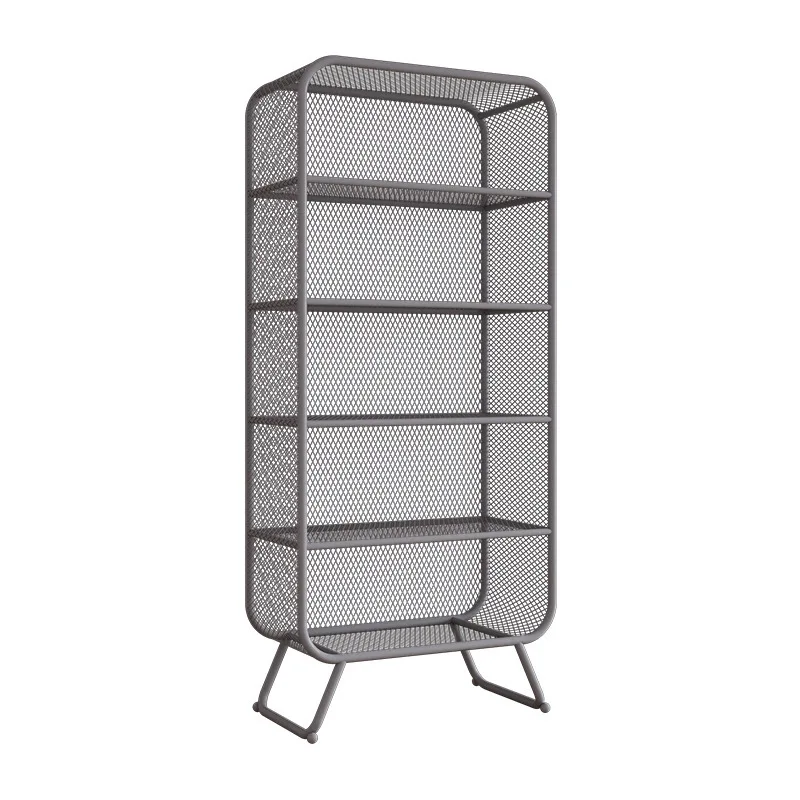 Multi-layer storage rack, simple wrought iron bookshelf, jeans rack