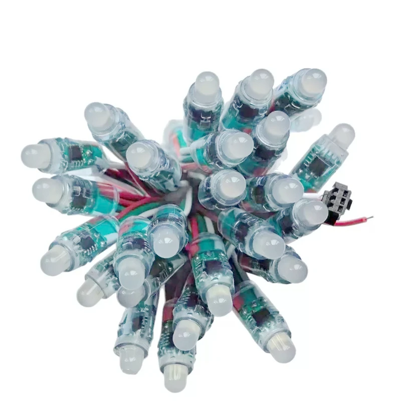 50 قطعة WS2811 IC RGB كامل اللون F12mm بكسل الرقمية عنونة 12 فولت 5 فولت حلم اللون LED بكسل وحدة سلسلة ضوء مقاوم للماء 4 متر #2