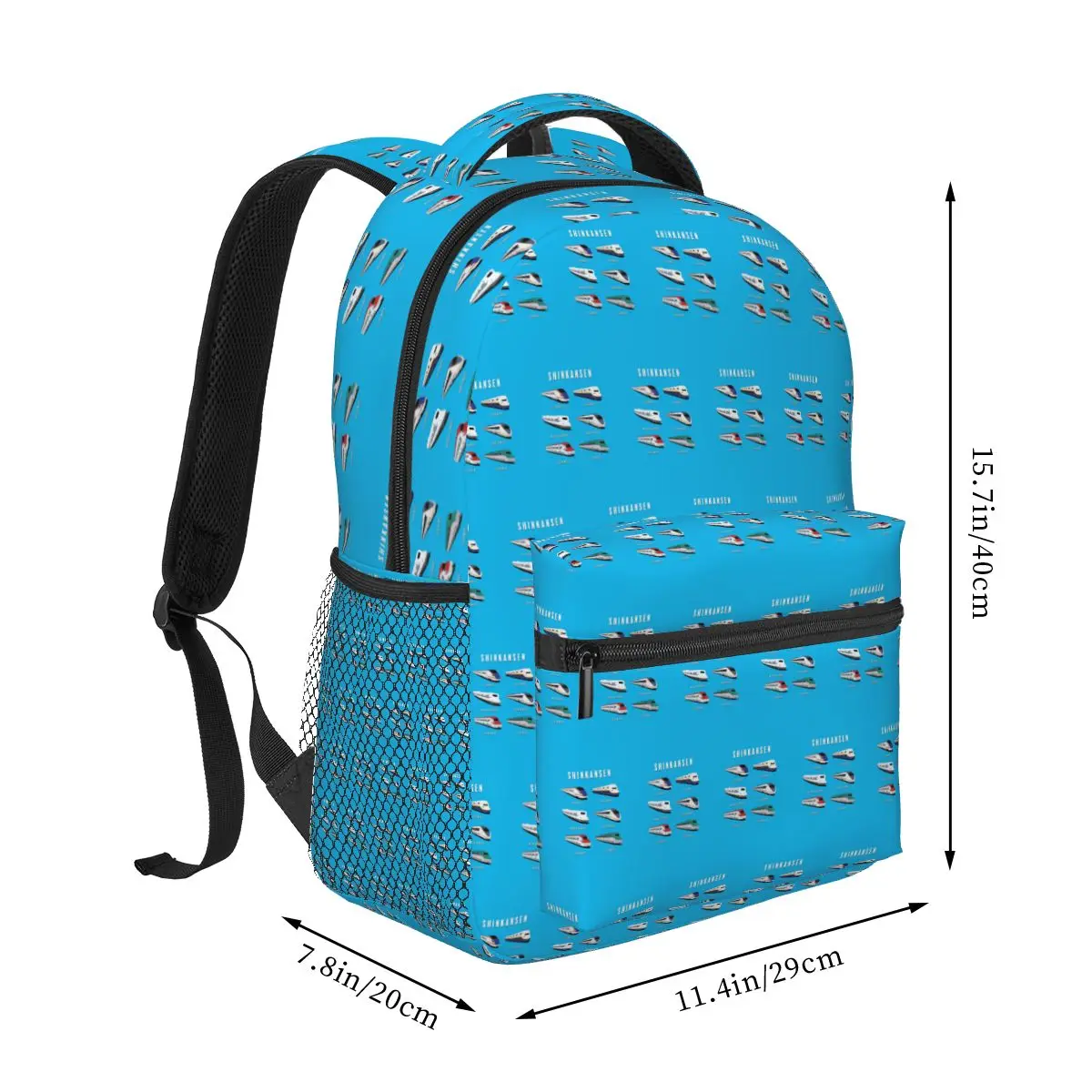Japanese Shinkansen Bullet Trains Student Backpack School Bag Hiking Travel Daypack for Boys Girls Fashion Bookbag Shoulder Bags
