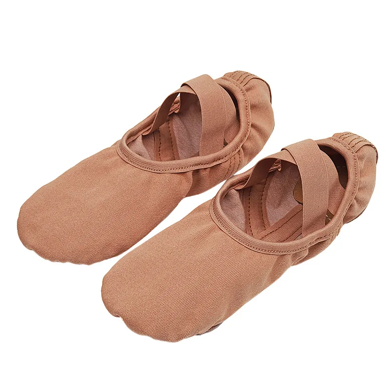 Fully elastic fabric dance shoes for women with soft soles, children's training dance shoes, adult cat claw shoes, ballet dance