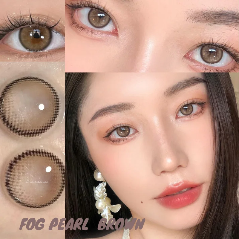 Bio-essence 1 Pair Big Eye Korean Lenses Colored Contact Lenses with Degree Myopia Lenses Green Lenses Black Lenses Prescription