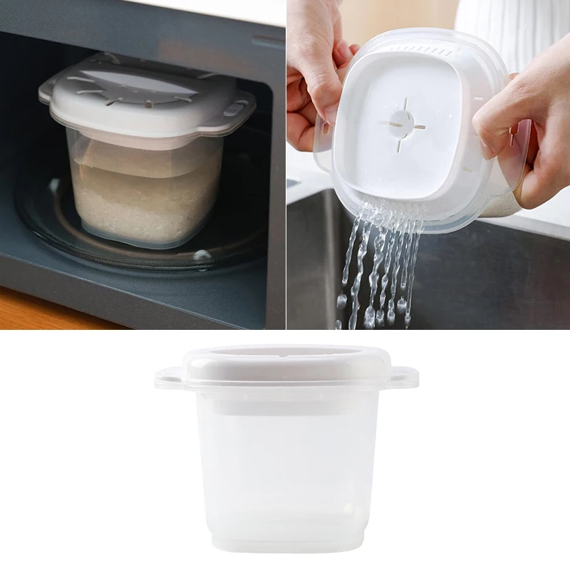 New-Microwave Oven Rice Cooker Multifunctional Steamer Soup Cooking Bento Lunch Box