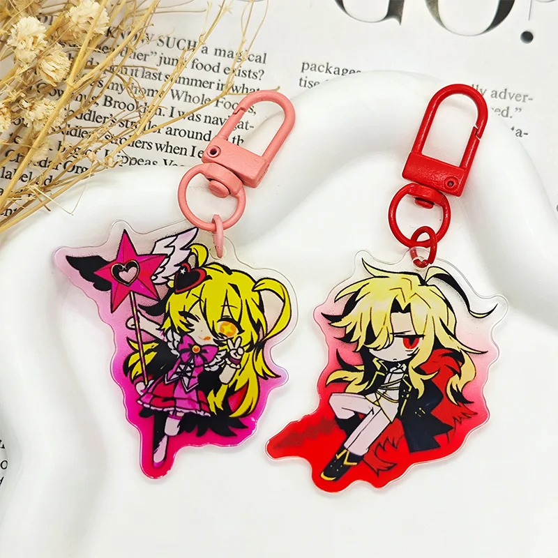 ‌‌Game Limbus Company Don Quixote Cosplay Keychain Kawaii Acrylic Pendant Keyring Key Chain Accessory Ornament Decoration Prop