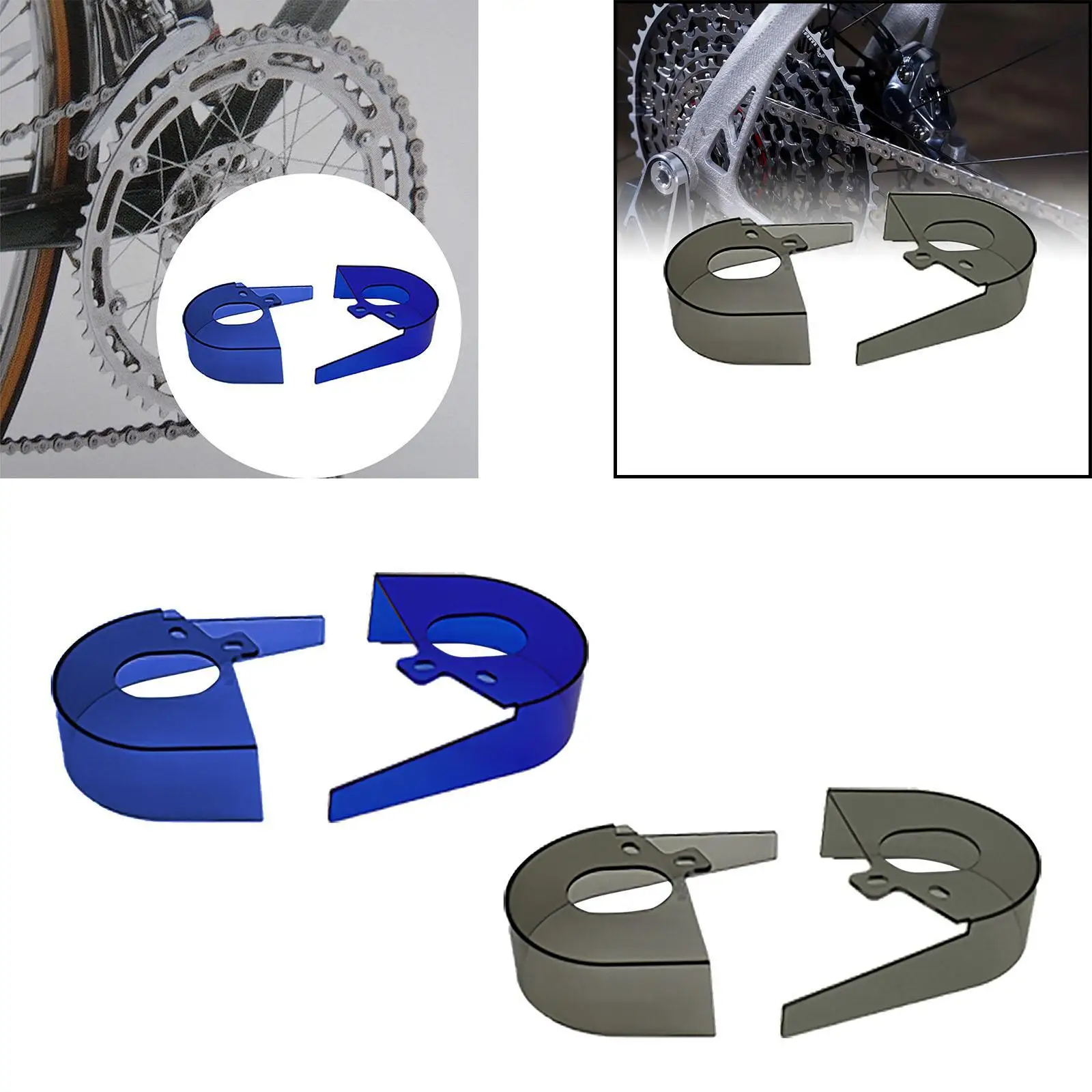 Bicycle Part Chain Guard Protection Cover Plastic Replacement Chainring Shield Waterproof Universal for Cycling Outdoor Riding