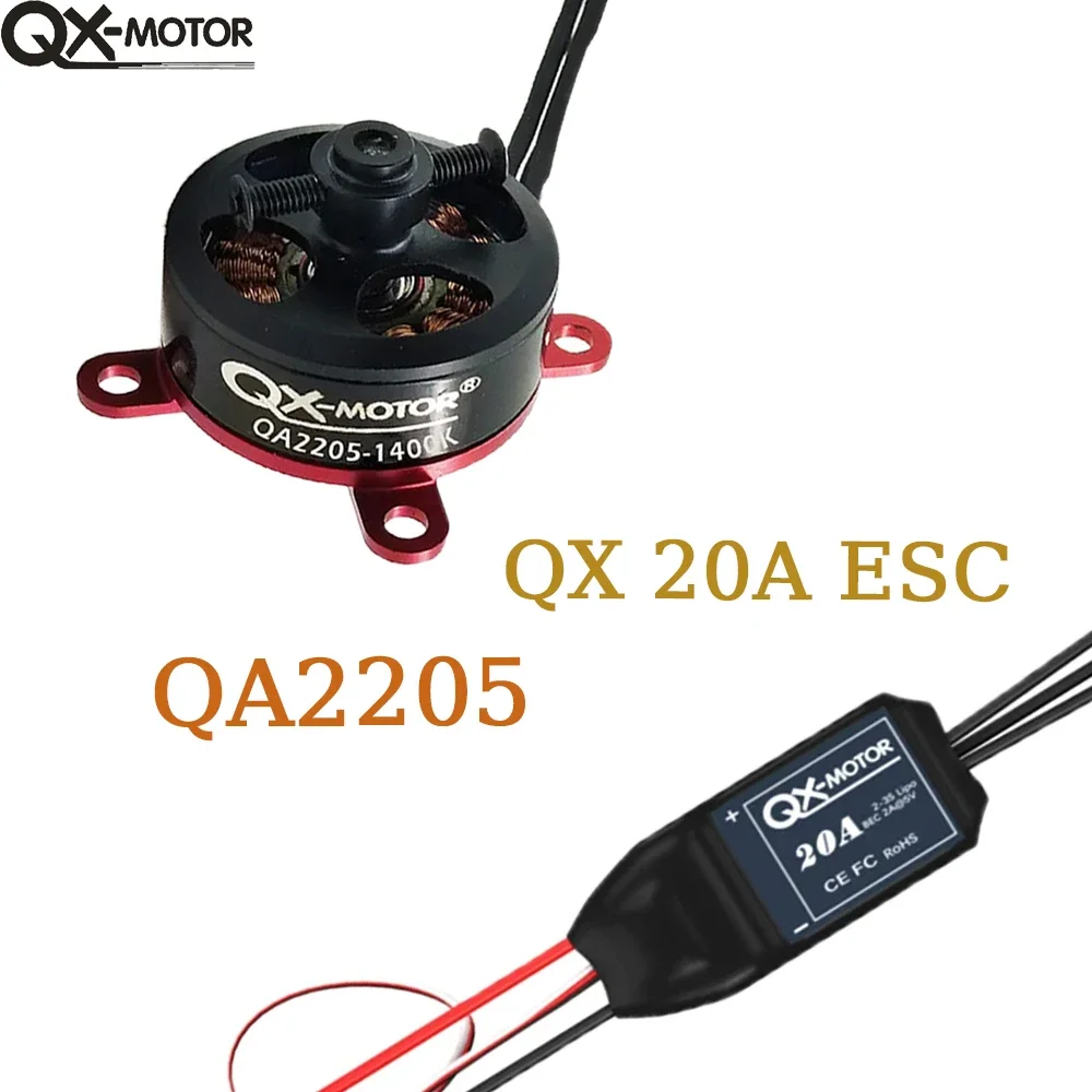 

QX-Motor Brushless Motor QA2205 1400KV 1800KV QX 20A ESC For RC Fixed-wing Aeroplane Airplane