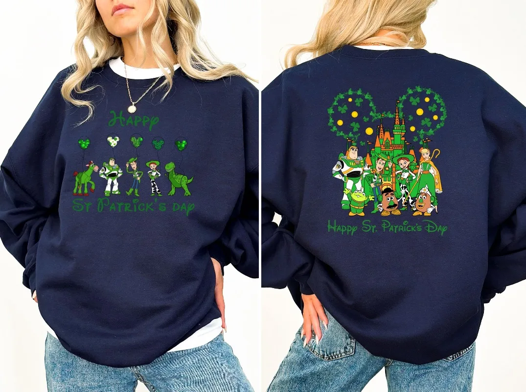 

Toy Story Happy St Patricks Day Sweatshirt Disney Jessie Woody Lucky Sweatshirt Disney St Patrick Sweatshirt