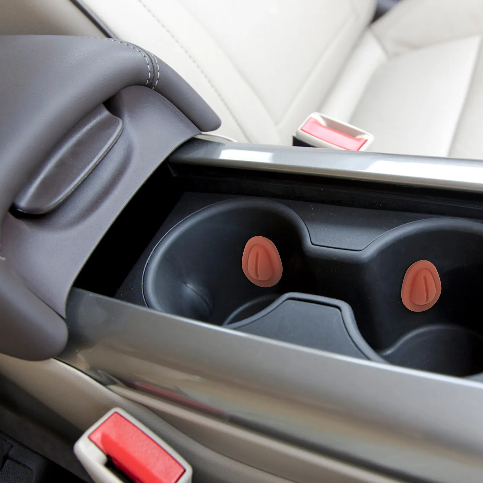 แผ่นรองแก้วซิลิโคนสำหรับที่วางแก้วในรถยนต์ 12 ชิ้น แบบอเนกประสงค์ ช่วยลดการสั่นสะเทือน ป้องกันการลื่นไถล สำหรับขวดน้ำ ใช้กับคอนโซลรถยนต์