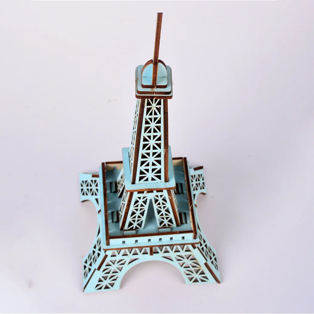 

3D деревянная головоломка с Эйфелевой башней, сделай сам, обучающая креативная головоломка для детей, детская головоломка с упражнениями воображения