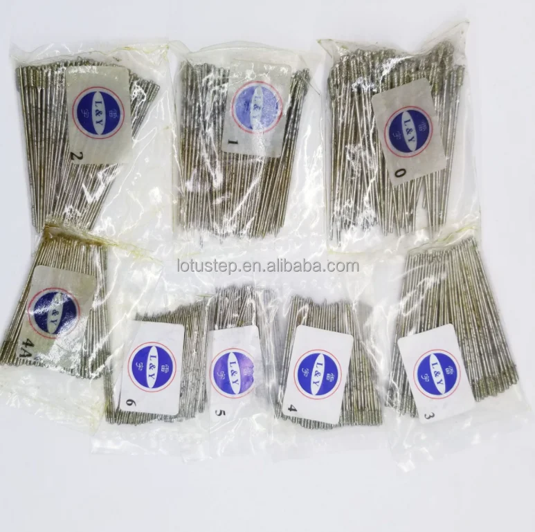 1.0/1.2/1.5 // 1.8/2.0 مم لقم الثقب الماسي المطلي بالكهرباء لزجاج حجر العقيق اليشم