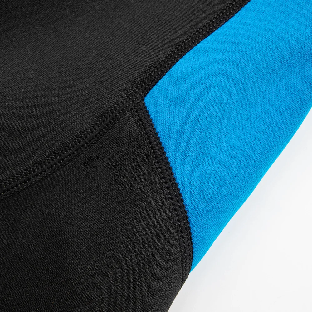 Herren-Neoprenanzug, 3 mm Neopren, kurzärmelig, einteilig, Frühlings-Tauchanzug, hinten, Reißverschluss vorne, Surfen, Tauchen, Schwimmen, Schnorcheln, Kajakfahren – Detail 7