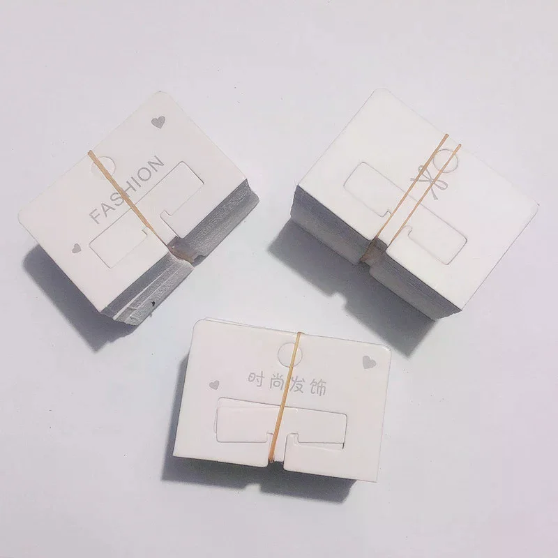50pcs Simple Hair Clip Packaging Paper Cards Fashion Hair Accessories Display Cards Hair Clip Cardboard Hairpin Tags Holders