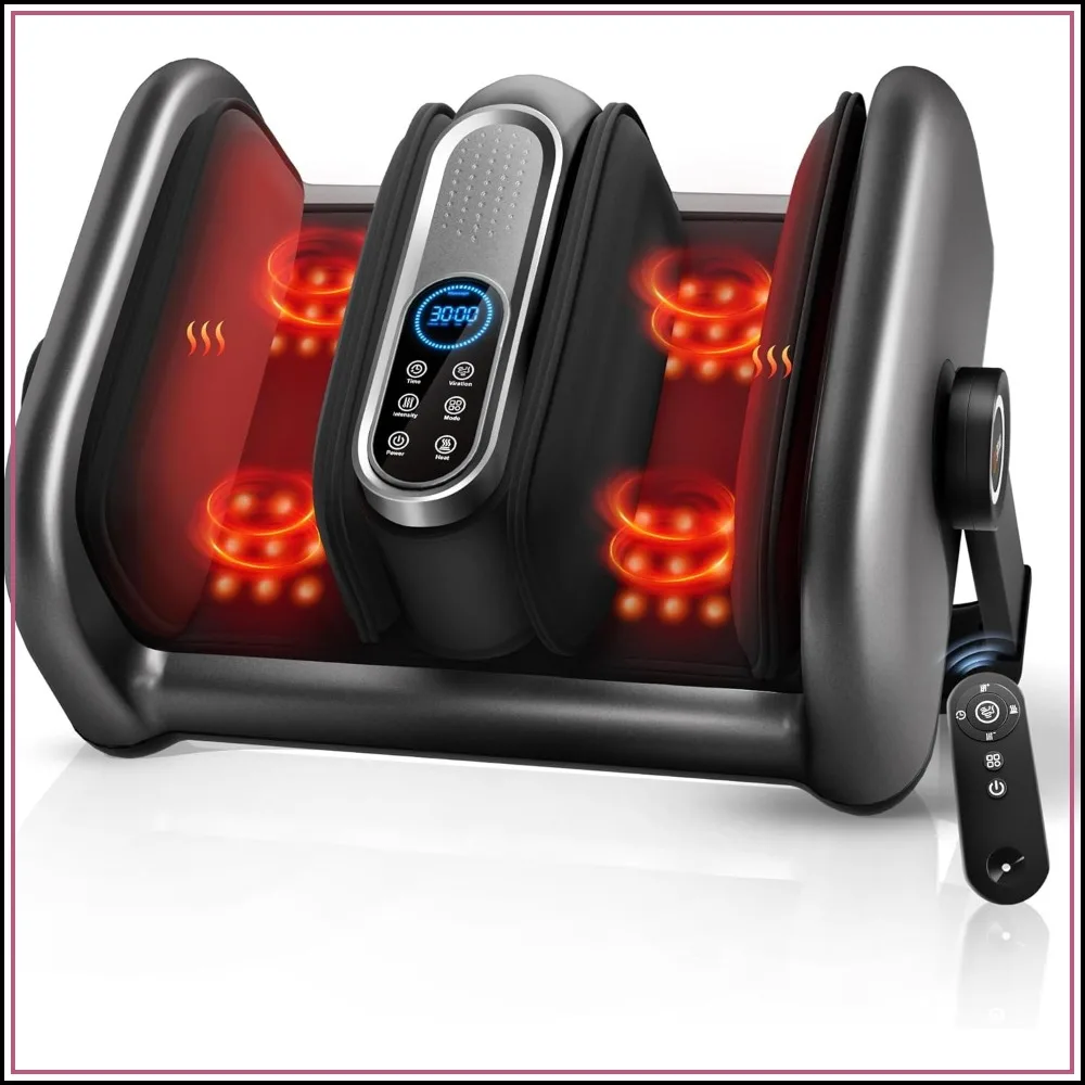 

Pro Foot Massager for Plantar Fasciitis & Neuropathy Relief with Compression, Heat, Shiatsu