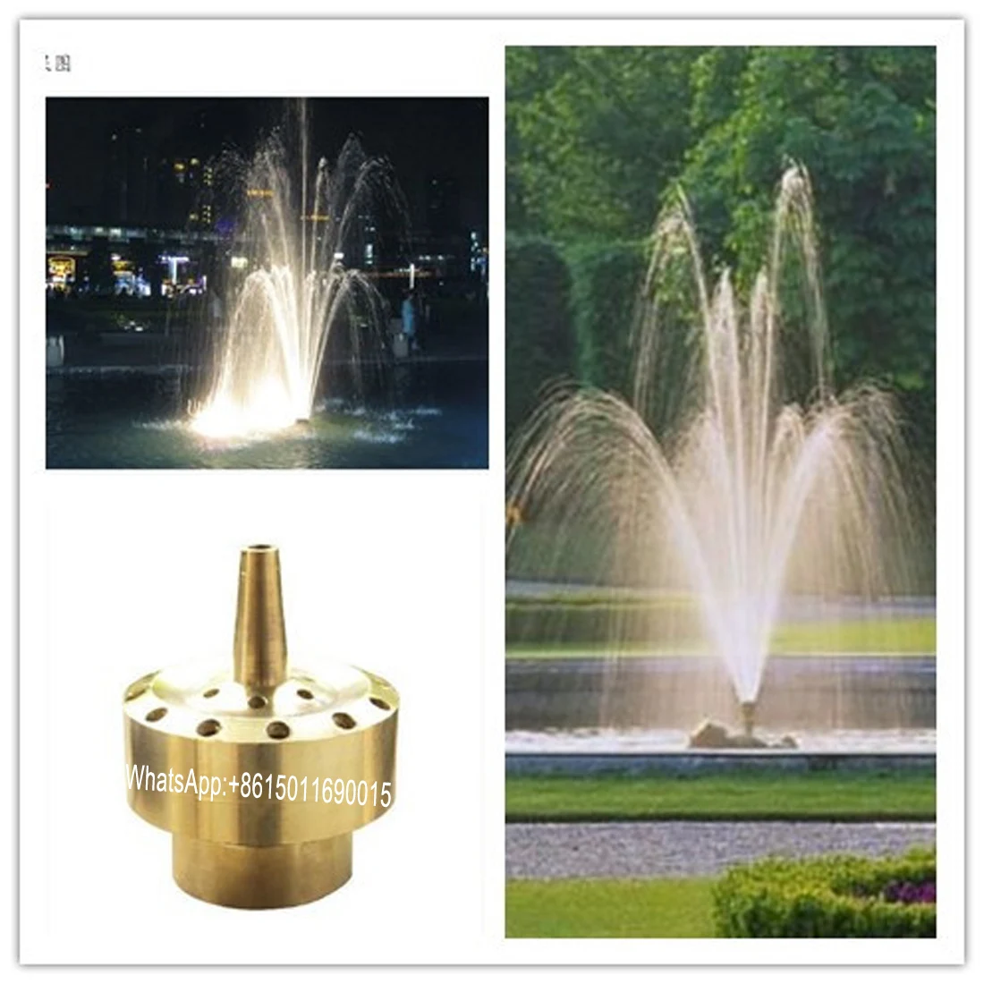 Brass  Sliver Plastic Copper Dandelion Foam Jet Dry Fountain Nozzles With Firework Style Nozzle