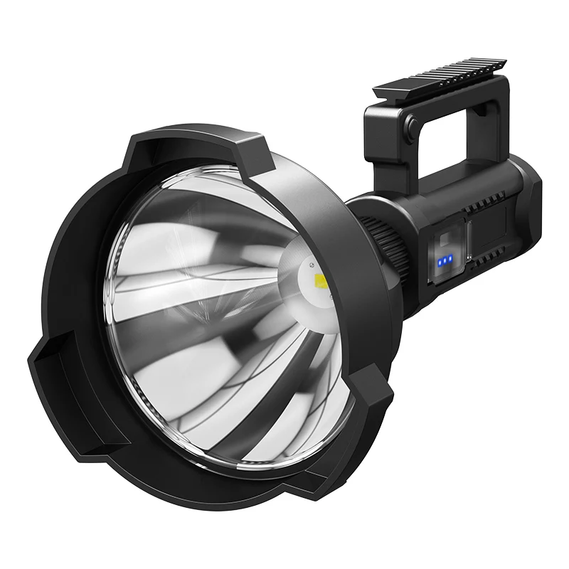 Imagem -02 - Melhor Lanterna Led Brilhante Cabeça Recarregável Searchlight Handheld Tocha Luz de Trabalho Spotlight Floodling Lanterna Xhp70.2 o