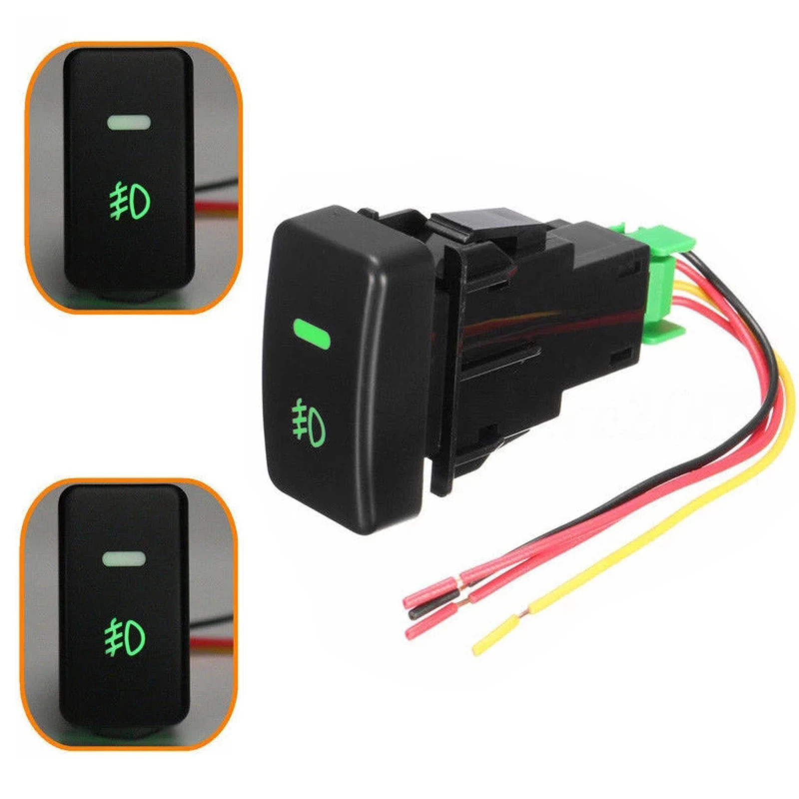 LED Auto Car Push Button Fog Light Switch For Honda Civic Accord CRV With Connecting Wire Auto Accessories On/Off Push Button